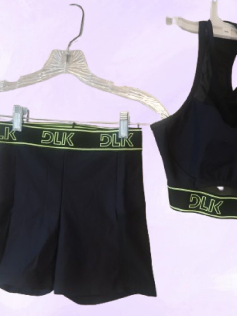 DLK Workout exercise loungewear casual summer active shorts and one should top S
